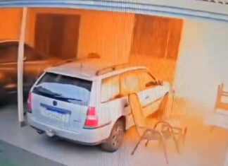 Câmera flagra explosão de botijão de gás em residência de Maringá