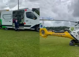 Criança se afoga em tanque de peixes no Paraná e é levada de helicóptero a hospital em estado grave